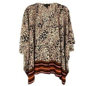 Melissa Paige Leopard Print Kaftan Blouse